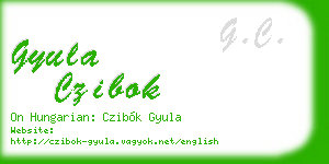 gyula czibok business card